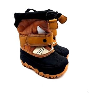 Cat & Jack Winter Boots Size 7 Boys Toddlers Thermolite Snow Shoes Animal